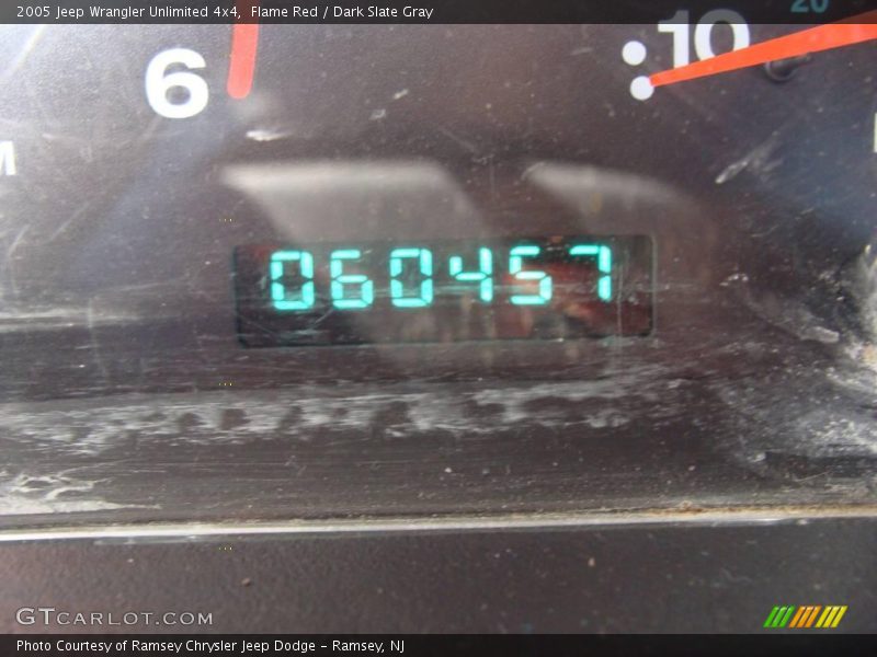 Flame Red / Dark Slate Gray 2005 Jeep Wrangler Unlimited 4x4