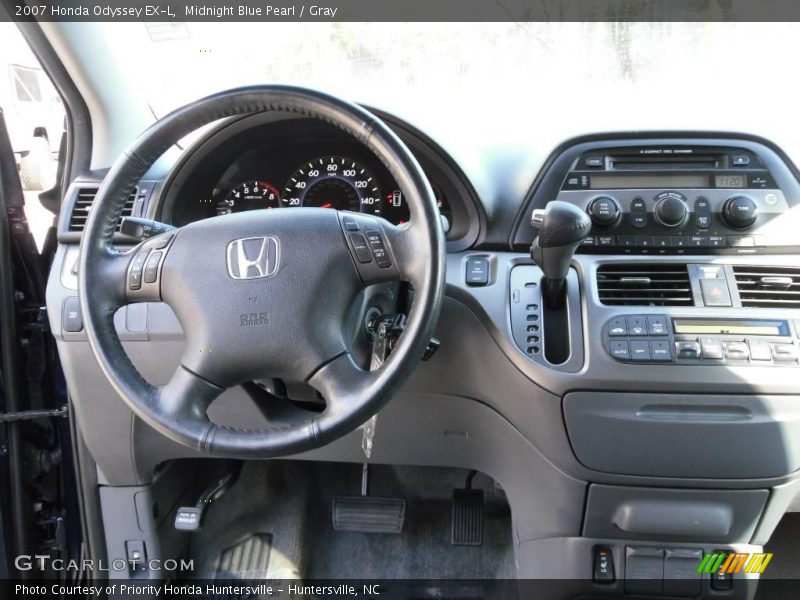 Midnight Blue Pearl / Gray 2007 Honda Odyssey EX-L