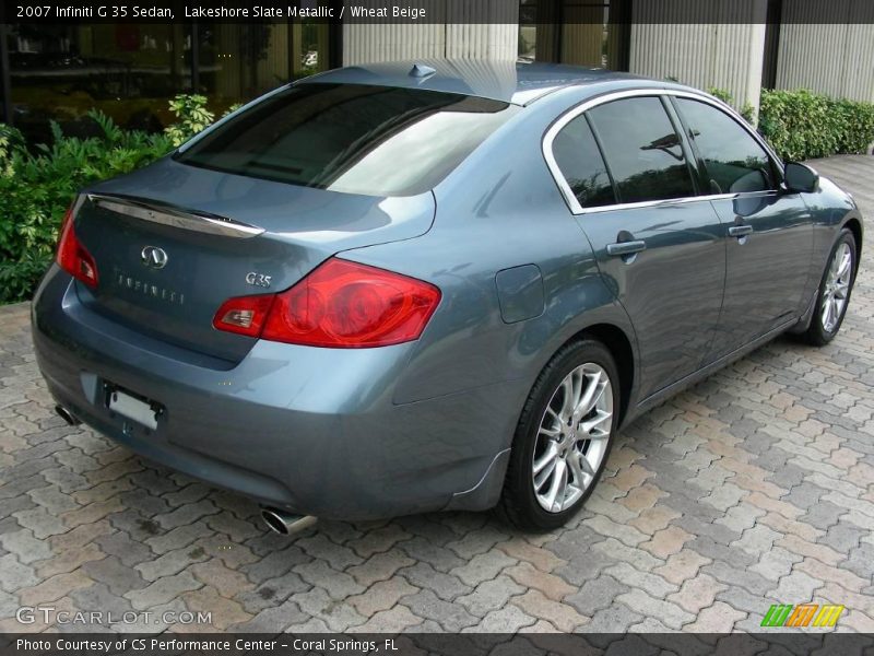 Lakeshore Slate Metallic / Wheat Beige 2007 Infiniti G 35 Sedan