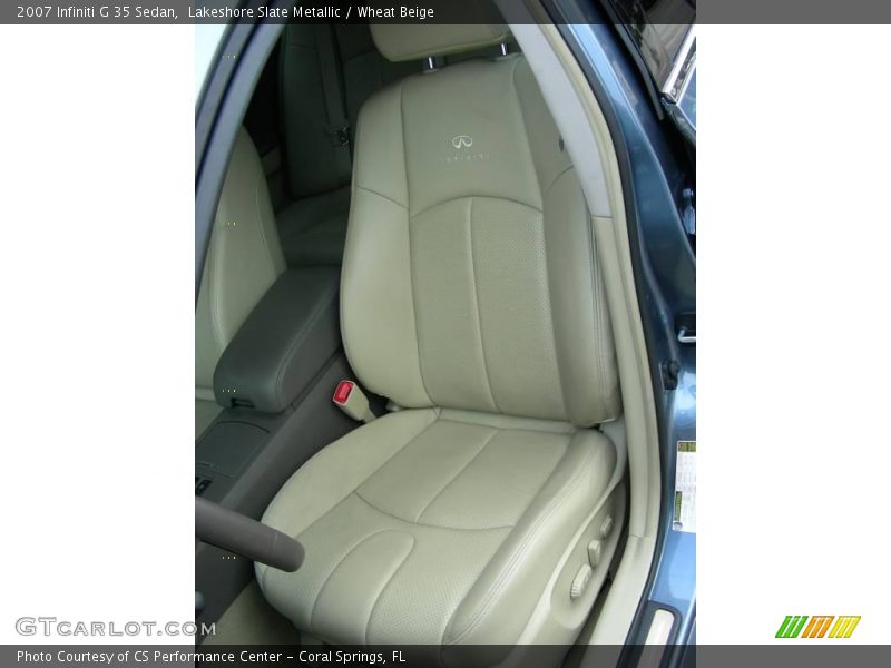 Lakeshore Slate Metallic / Wheat Beige 2007 Infiniti G 35 Sedan