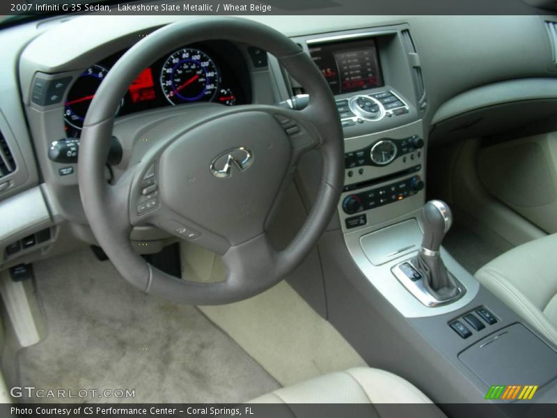 Lakeshore Slate Metallic / Wheat Beige 2007 Infiniti G 35 Sedan