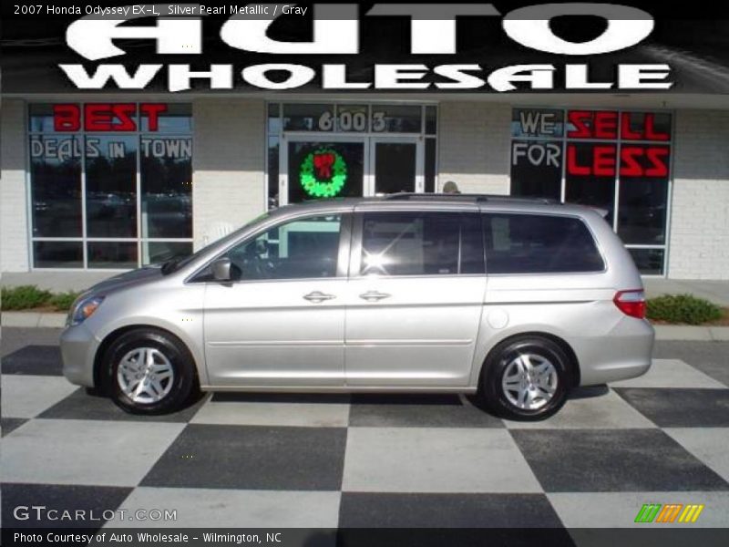Silver Pearl Metallic / Gray 2007 Honda Odyssey EX-L