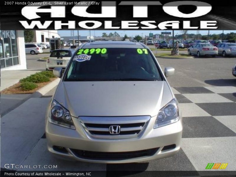 Silver Pearl Metallic / Gray 2007 Honda Odyssey EX-L