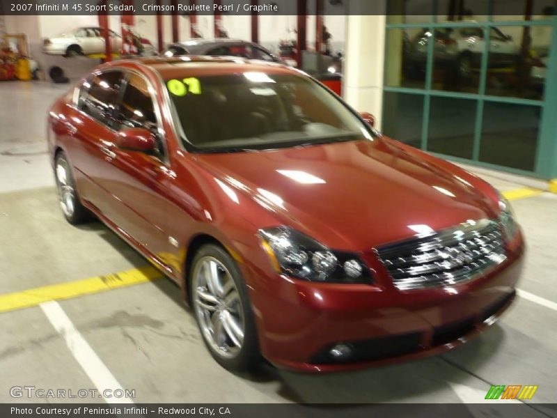 Crimson Roulette Pearl / Graphite 2007 Infiniti M 45 Sport Sedan