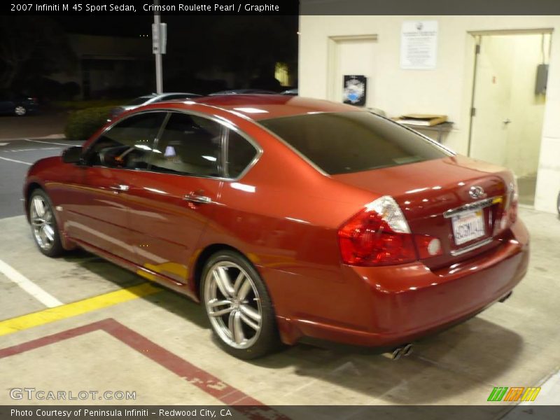 Crimson Roulette Pearl / Graphite 2007 Infiniti M 45 Sport Sedan