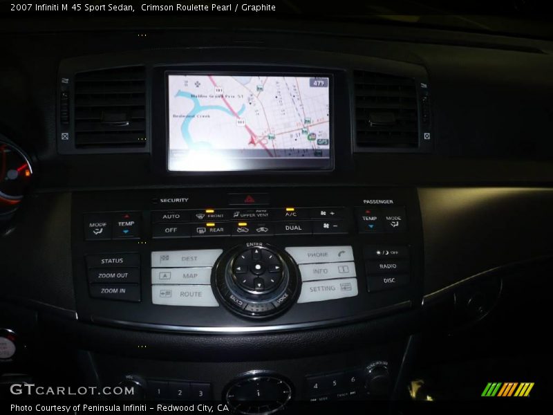 Crimson Roulette Pearl / Graphite 2007 Infiniti M 45 Sport Sedan