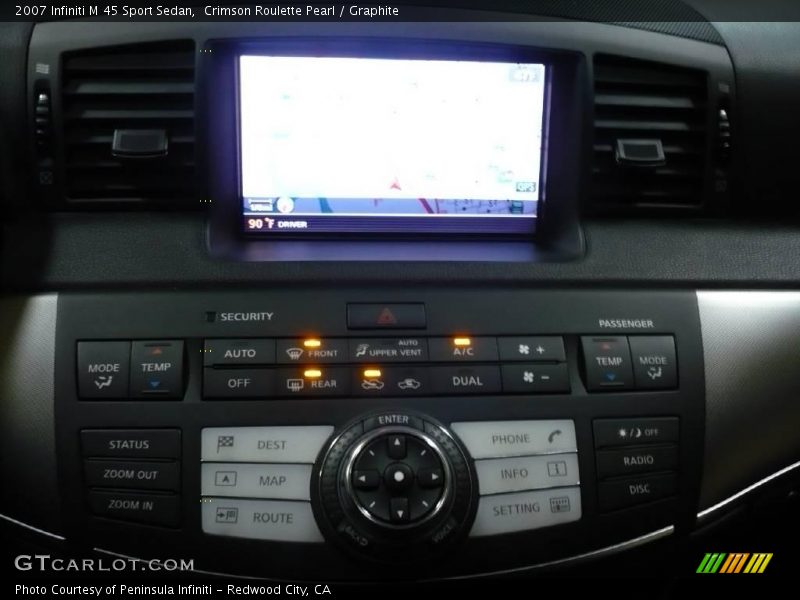 Crimson Roulette Pearl / Graphite 2007 Infiniti M 45 Sport Sedan