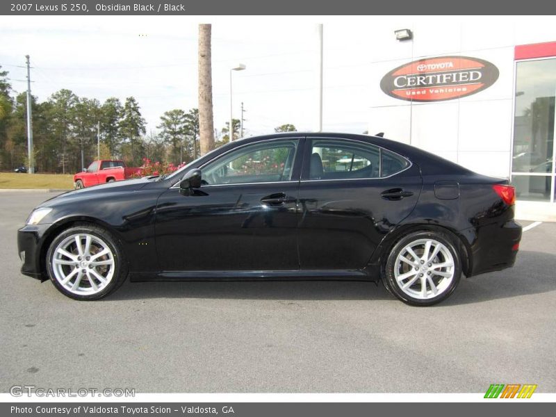 Obsidian Black / Black 2007 Lexus IS 250