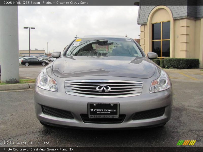 Platinum Graphite Gray / Stone 2008 Infiniti G 35 Sedan