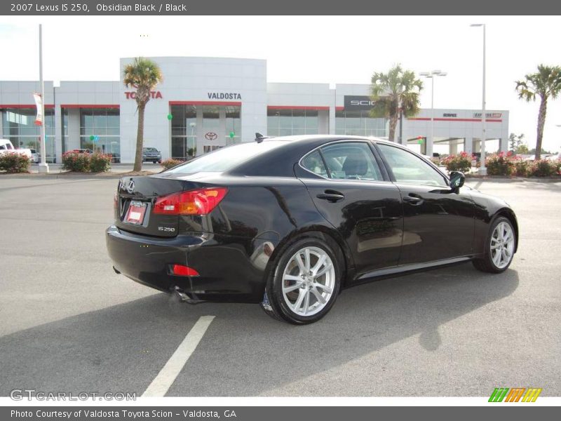 Obsidian Black / Black 2007 Lexus IS 250