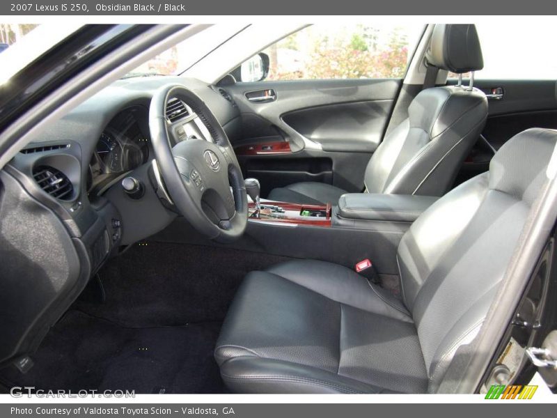 Obsidian Black / Black 2007 Lexus IS 250