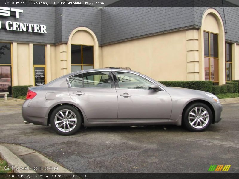 Platinum Graphite Gray / Stone 2008 Infiniti G 35 Sedan