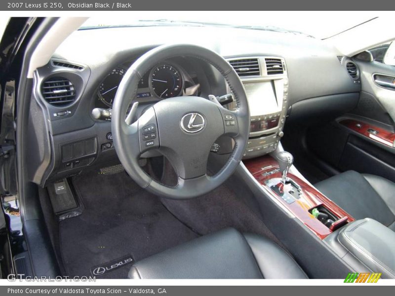 Obsidian Black / Black 2007 Lexus IS 250