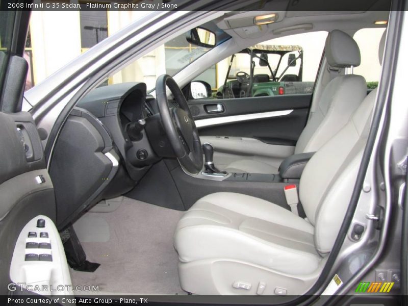 Platinum Graphite Gray / Stone 2008 Infiniti G 35 Sedan