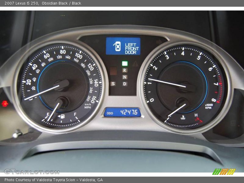 Obsidian Black / Black 2007 Lexus IS 250