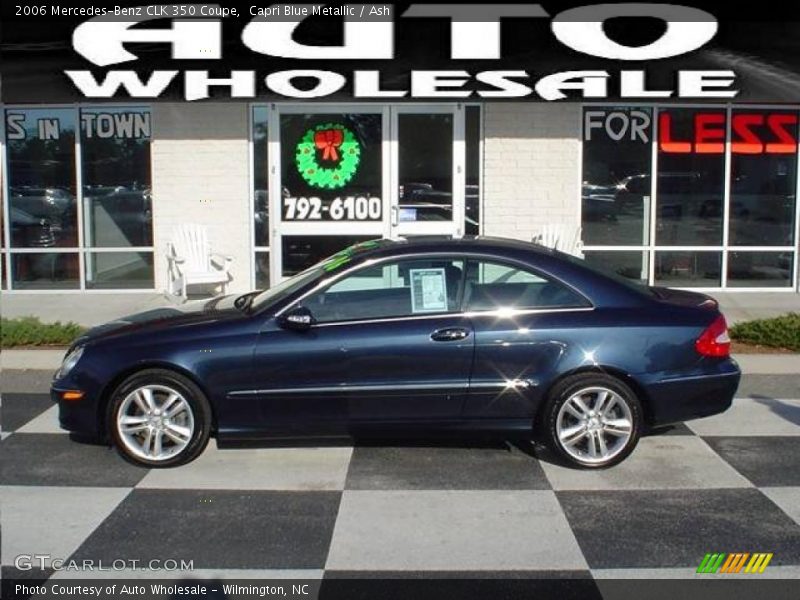 Capri Blue Metallic / Ash 2006 Mercedes-Benz CLK 350 Coupe