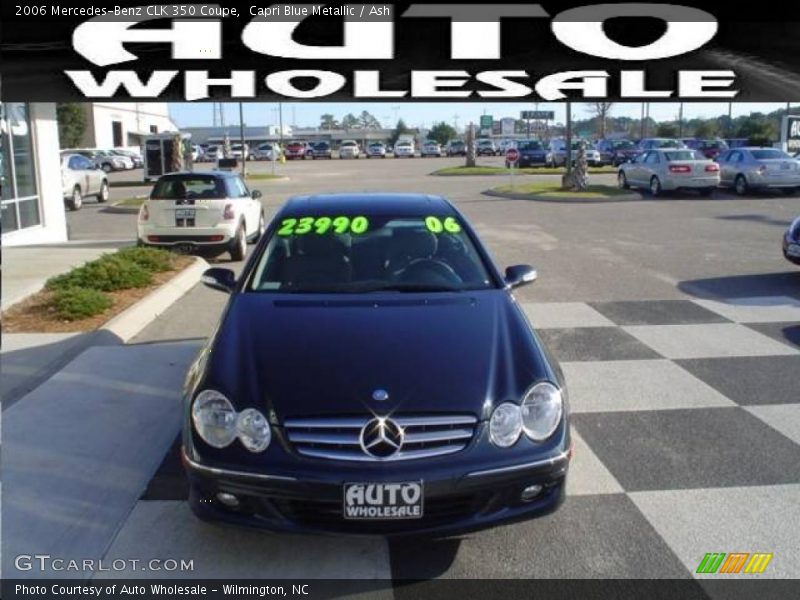 Capri Blue Metallic / Ash 2006 Mercedes-Benz CLK 350 Coupe