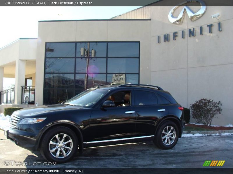 Black Obsidian / Espresso 2008 Infiniti FX 35 AWD