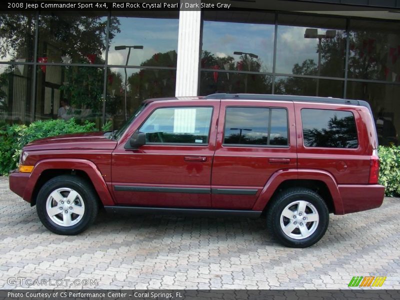 Red Rock Crystal Pearl / Dark Slate Gray 2008 Jeep Commander Sport 4x4