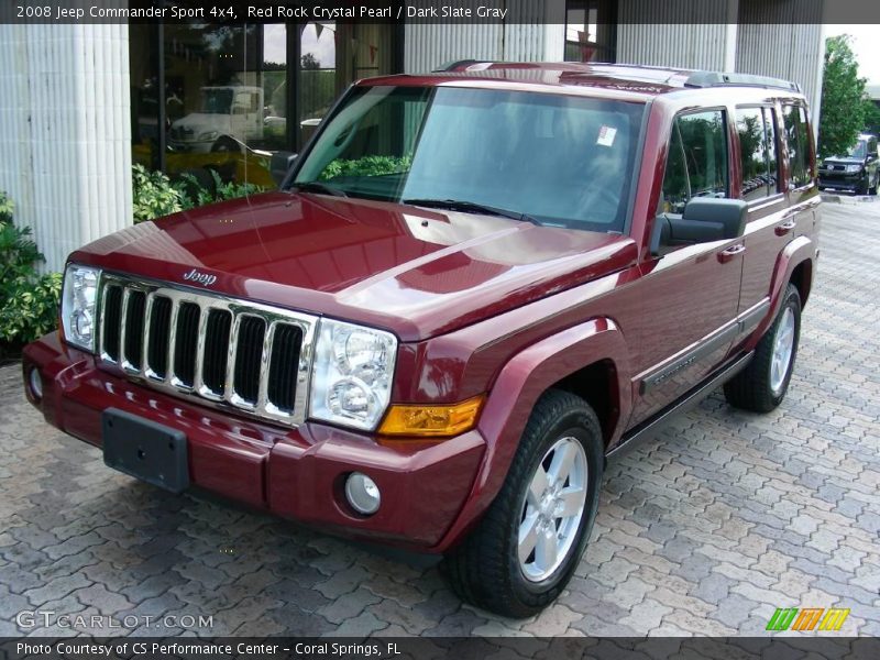 Red Rock Crystal Pearl / Dark Slate Gray 2008 Jeep Commander Sport 4x4