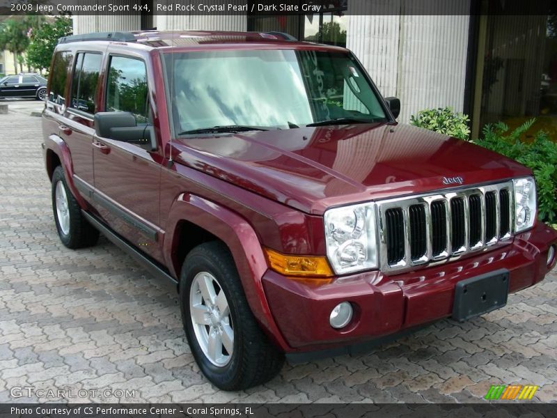 Red Rock Crystal Pearl / Dark Slate Gray 2008 Jeep Commander Sport 4x4