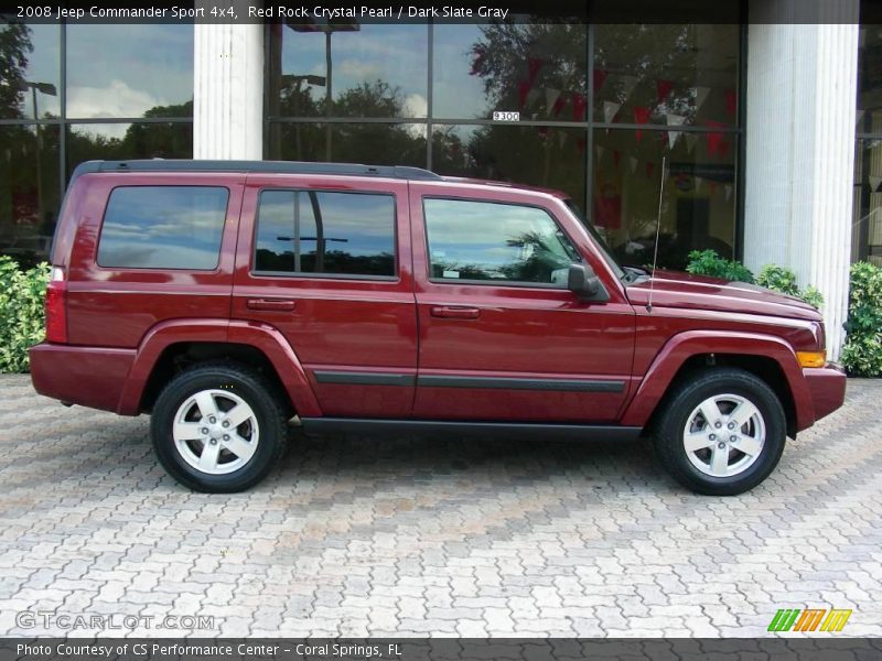 Red Rock Crystal Pearl / Dark Slate Gray 2008 Jeep Commander Sport 4x4