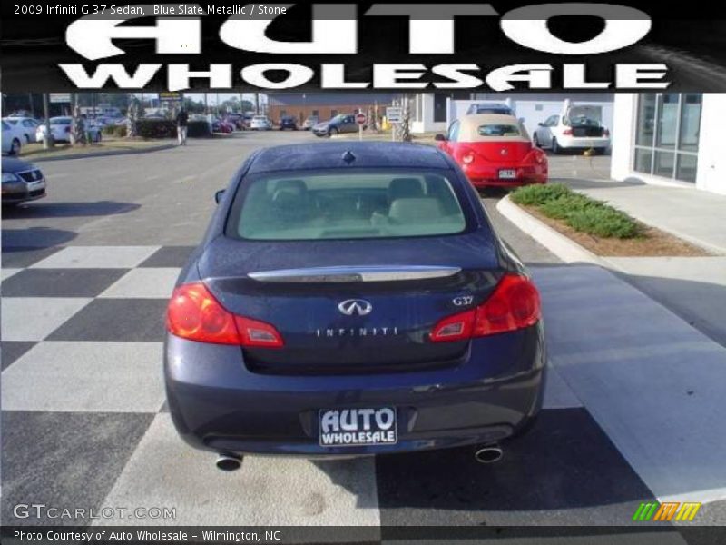 Blue Slate Metallic / Stone 2009 Infiniti G 37 Sedan