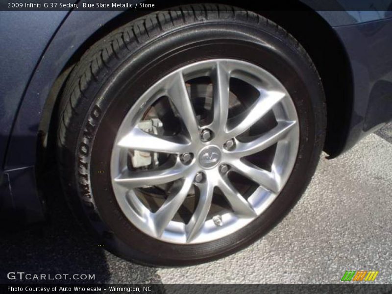 Blue Slate Metallic / Stone 2009 Infiniti G 37 Sedan