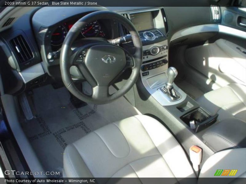 Blue Slate Metallic / Stone 2009 Infiniti G 37 Sedan