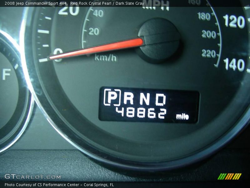 Red Rock Crystal Pearl / Dark Slate Gray 2008 Jeep Commander Sport 4x4