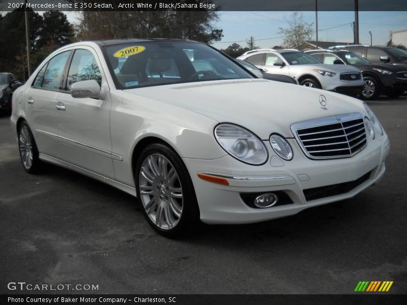 Arctic White / Black/Sahara Beige 2007 Mercedes-Benz E 350 Sedan
