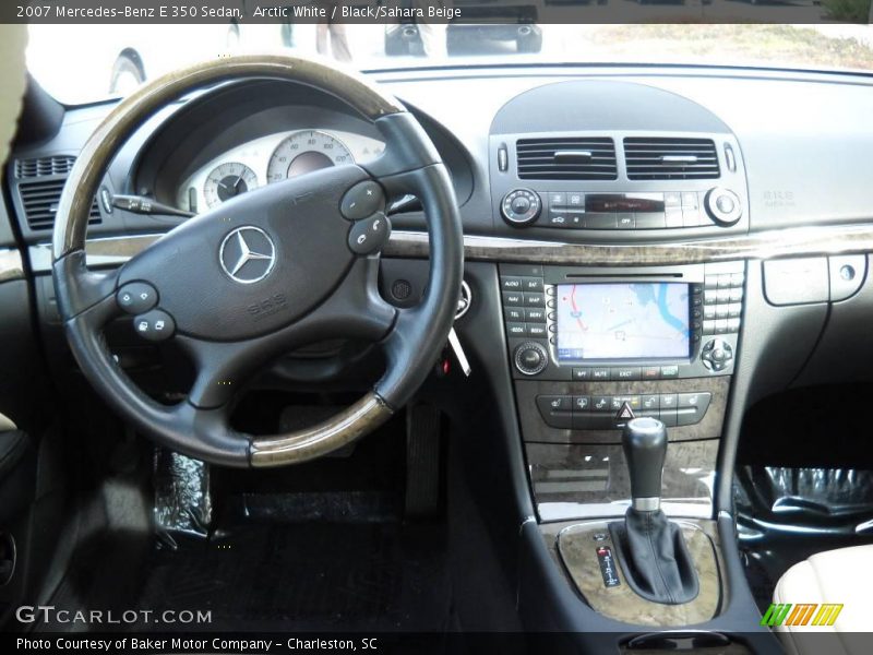 Arctic White / Black/Sahara Beige 2007 Mercedes-Benz E 350 Sedan