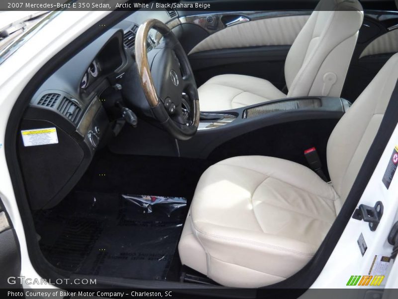 Arctic White / Black/Sahara Beige 2007 Mercedes-Benz E 350 Sedan