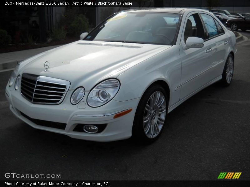 Arctic White / Black/Sahara Beige 2007 Mercedes-Benz E 350 Sedan