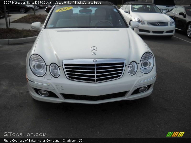 Arctic White / Black/Sahara Beige 2007 Mercedes-Benz E 350 Sedan