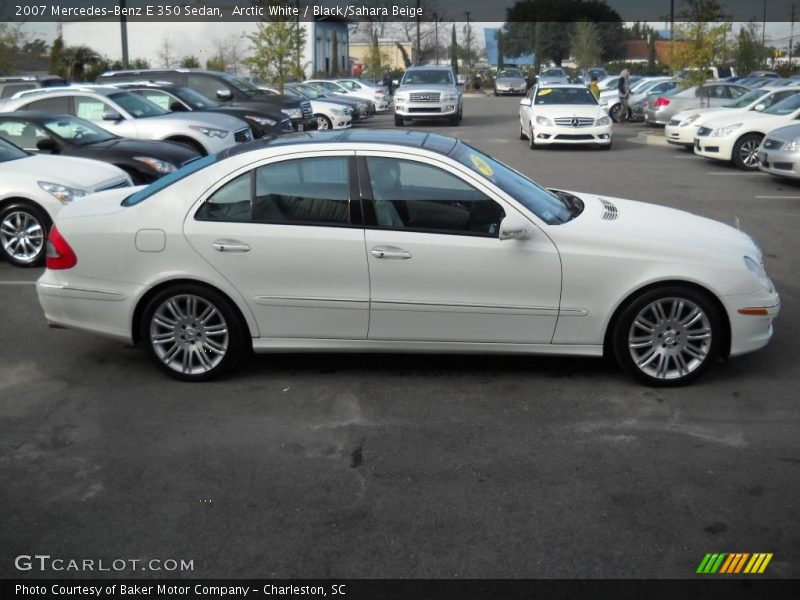 Arctic White / Black/Sahara Beige 2007 Mercedes-Benz E 350 Sedan