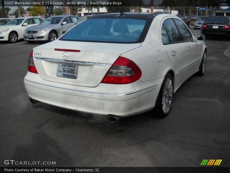 Arctic White / Black/Sahara Beige 2007 Mercedes-Benz E 350 Sedan
