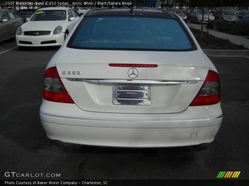 Arctic White / Black/Sahara Beige 2007 Mercedes-Benz E 350 Sedan