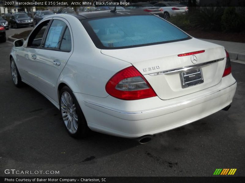 Arctic White / Black/Sahara Beige 2007 Mercedes-Benz E 350 Sedan