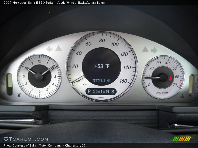 Arctic White / Black/Sahara Beige 2007 Mercedes-Benz E 350 Sedan