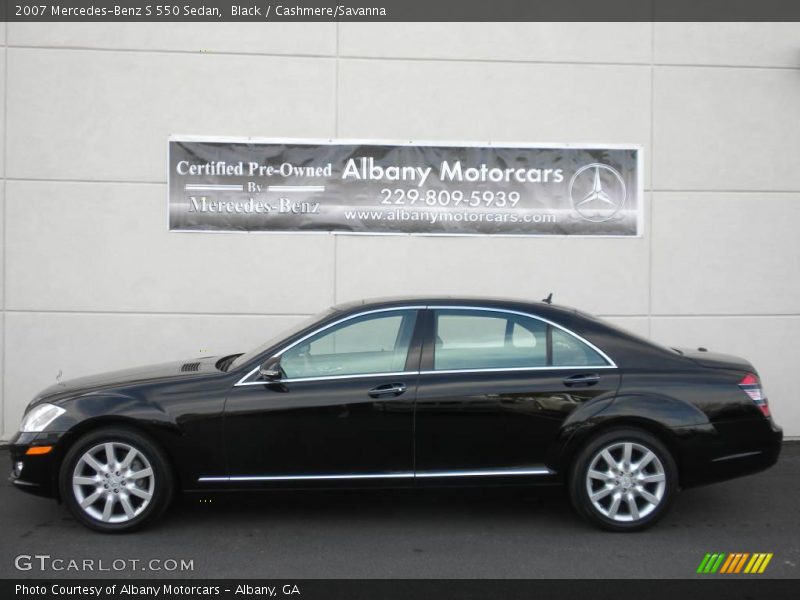 Black / Cashmere/Savanna 2007 Mercedes-Benz S 550 Sedan