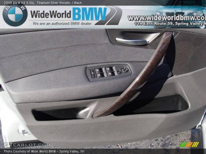 Titanium Silver Metallic / Black 2008 BMW X3 3.0si