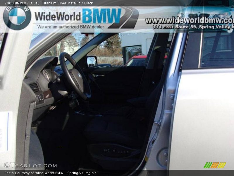 Titanium Silver Metallic / Black 2008 BMW X3 3.0si