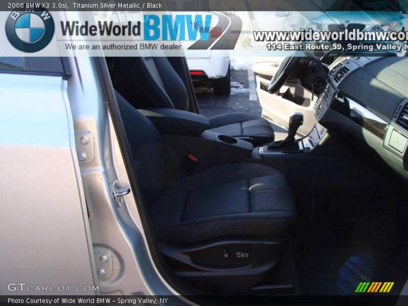 Titanium Silver Metallic / Black 2008 BMW X3 3.0si