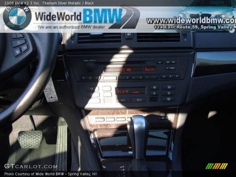 Titanium Silver Metallic / Black 2008 BMW X3 3.0si