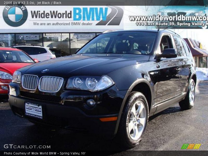Jet Black / Black 2008 BMW X3 3.0si