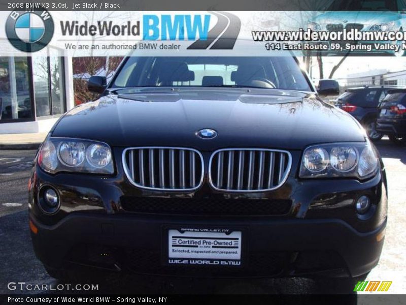 Jet Black / Black 2008 BMW X3 3.0si