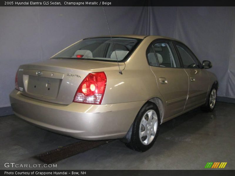 Champagne Metallic / Beige 2005 Hyundai Elantra GLS Sedan