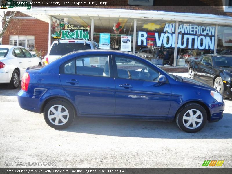 Dark Sapphire Blue / Beige 2006 Hyundai Accent GLS Sedan