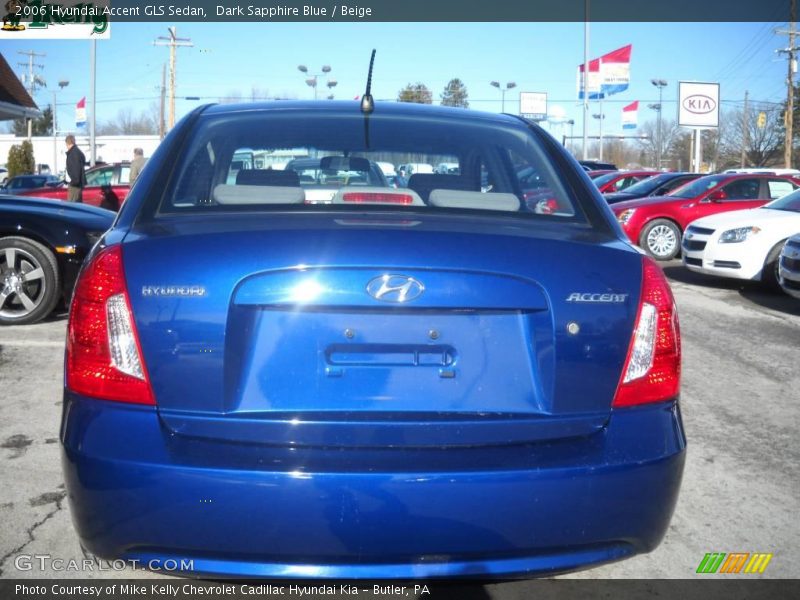Dark Sapphire Blue / Beige 2006 Hyundai Accent GLS Sedan
